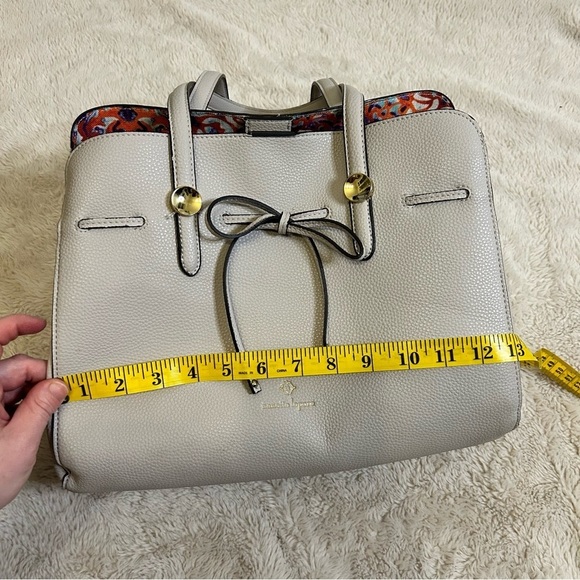 Nanette Lapor | Arabelle Shoulder Bag | Light Grey/Cream | Bow Detail - Picture 5 of 6